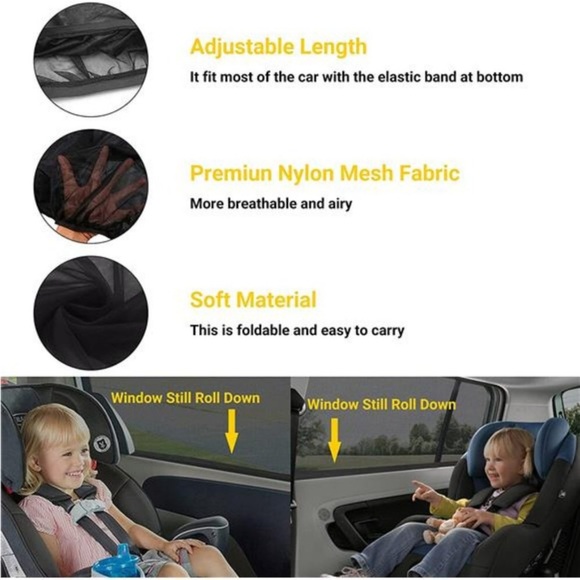 Car Window Shades, Car Window Shade, Car Window Screens, Car Sun Shade (2 Pack) - Picture 3 of 7